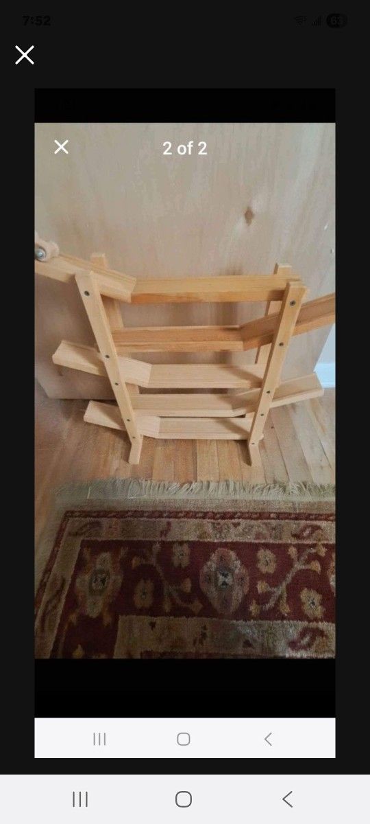 Amish-Made Wooden Car Roller Double Racetrack - 4 Cars -