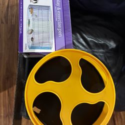 All Living Things Play And Exercise Pen 21" Dia Hamsters, Gerbils, Mice and a Yellow Silent runner.