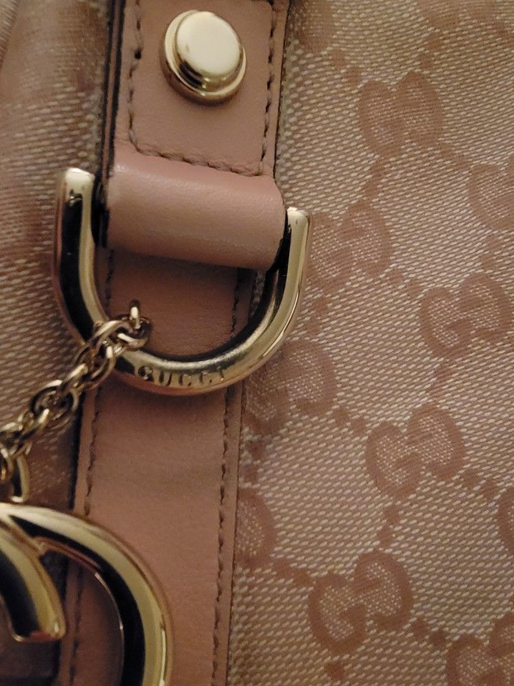 Gucci GG Pink Crystal Coated Abbey Bag Medium