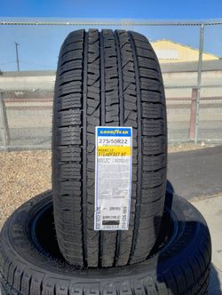 Tires New Goodyear Wrangler Steadfast HT 275 50R22 $880 set of four install mount and balance