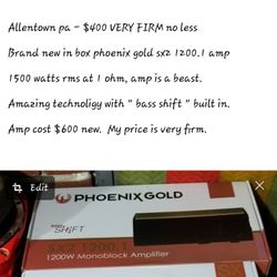 Phoenix Gold Bass Amp