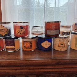 Various Jar Candles — lot of 12