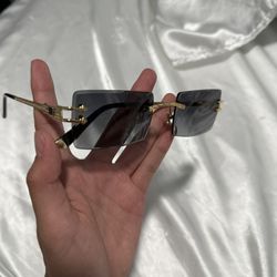 James Oro Black Tint Authentic II Frames Sunglasses