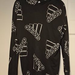 Boys Size XL 18-20 Adidas Double Exposed Logo Hoodie