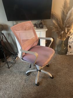 Pink & White Office Chair