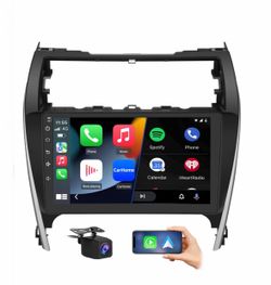 Car Stereo Radio Toyota Camry 2012 2013 2014, Wireless Apple CarPlay Android Auto, 10” Touch Screen Head Units, Bluetooth WiFi