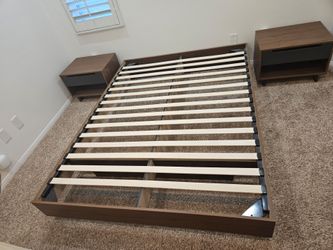 Queen Bedframe and 2 Night Stands