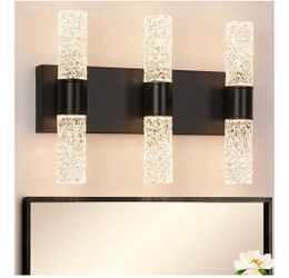 Modern Vanity Light, 6-light Black LED Vanity Light Fixture, 27W Warm White