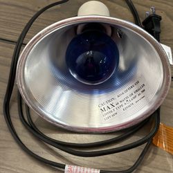 Blue Light Reptile Heat Bulb With Lamp Fixture Ballast 🦎 