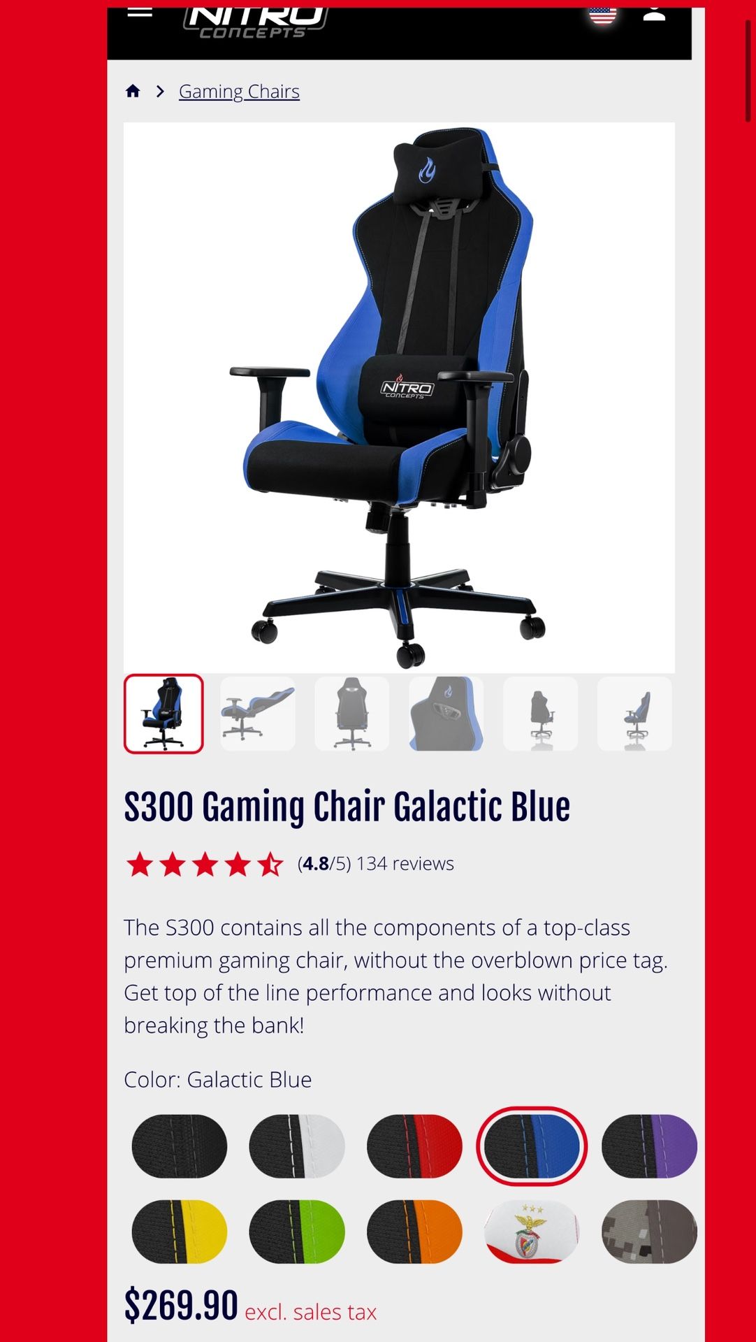Nitro Concept gaming chair