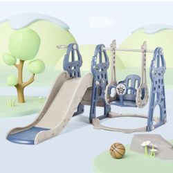 Duke Baby Toddler Slide And Swing Set