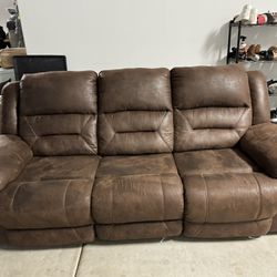 Power Recliner Sofa - Pure Leather 