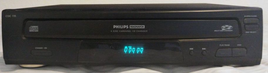 Vintage Philips Magnavox 5-Disc CD Changer CDC 735