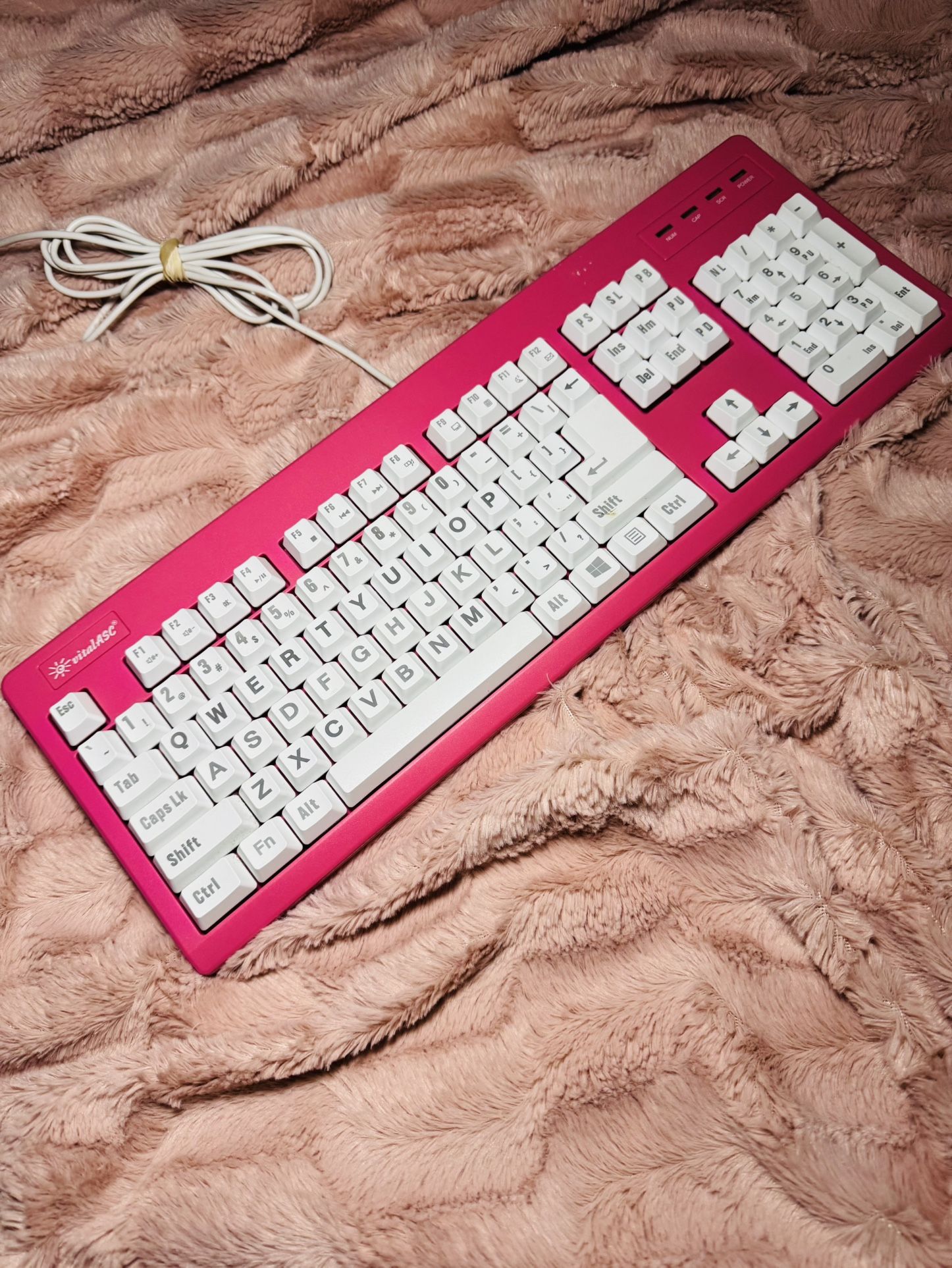 Pink Large Letters Keyboard