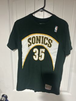 Kevin Durant Seattle SuperSonics Mitchell & Ness Hardwood Classics Stitch Name & Number T-Shirt 