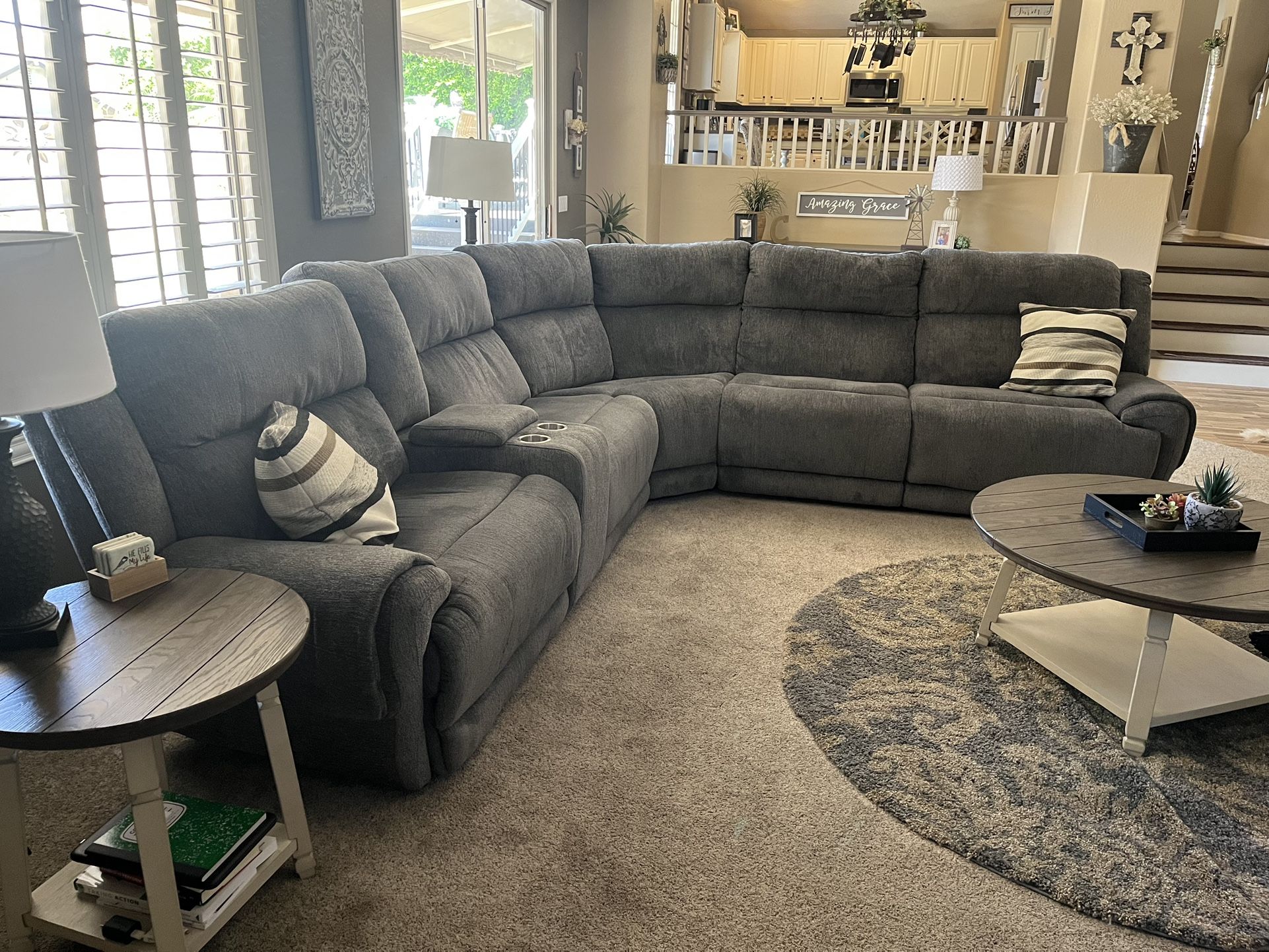 Grey Sectional Couch 