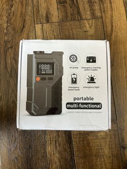 Car Jump Starter With Air Compressor Pack Booster Jumper Power Bank