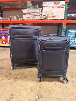 Samsonite Xpression 2-Piece Softsided Spinner Luggage Set in Navy Brand New With Tags