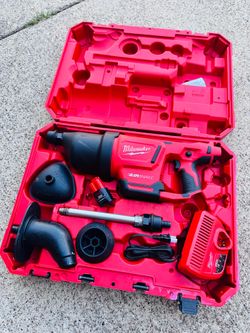M12 12-Volt Lithium-Ion Cordless Drain Cleaning Airsnake Air Gun Kit