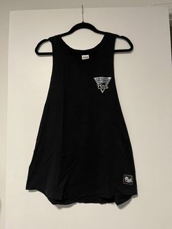 Victoria Secret Black Tank Top with Blue& Silver Sparkly Sequined Graphic