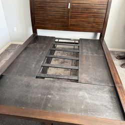 Queen Size Bed Frame with 6 Drawers, No Mattress