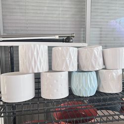 6” White Ceramic Pot