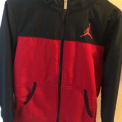 Red and Black Jordan Hoodie Youth Large