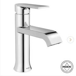 MOEN
Genta Single Handle Single Hole Bathroom Faucet with Drain Kit Included in Chrome