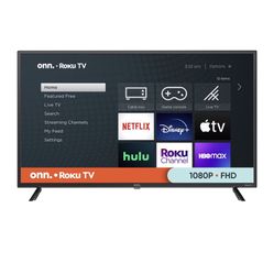 Onn. 40in Class Fhd (1080P) Led Roku Smart Tv