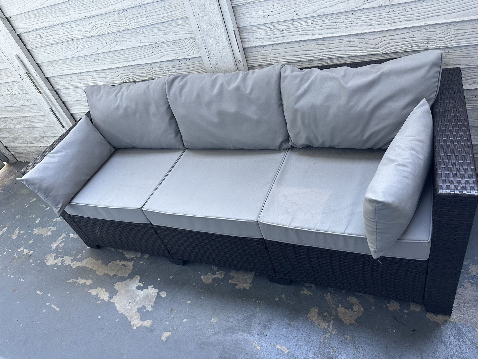 Outdoor Wicker Couch