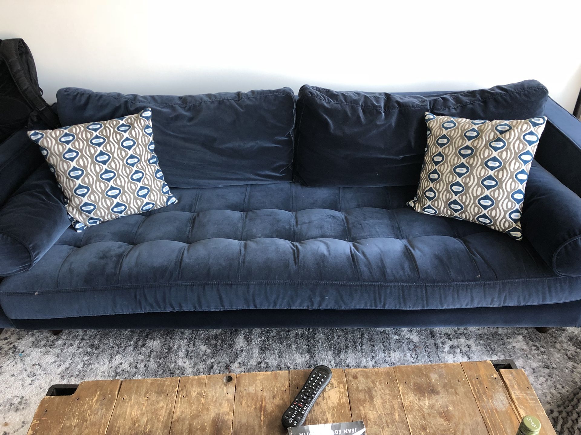 Article Furniture Blue Sofa. Retails for $1300; On sale: $400 OBO! Must go ASAP! Great shape!