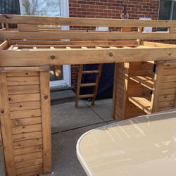 Twin Loft Bed With Built In Dresser And Desk.