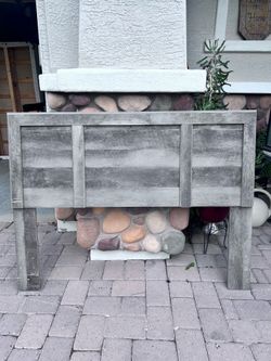Gray Wood Panel queen size Bed Headboard - can deliver!