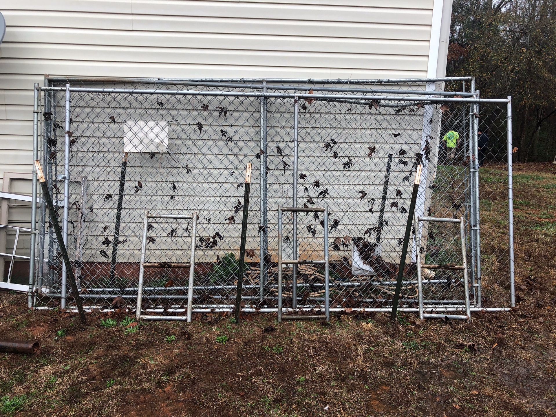 4 6x10 chain link fence panels and holders for Sale in Jackson, GA