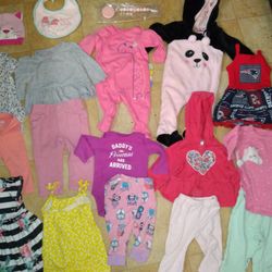 18 Piece Girls Size 3-9 Month Old Baby Clothes Bundle