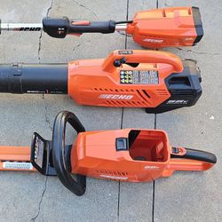 Echo 58V Cordless Battery String Trimmer, Blower and Hedger Trimmer Combo Two 4.0 Batteries and Charger (3-Tool)
Used 
