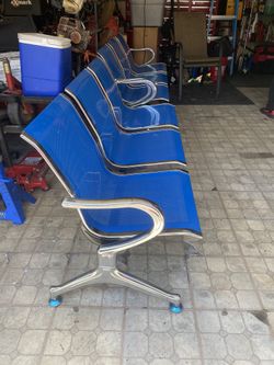 Blue Metal Benches $ 120 Each Or $220 For Both