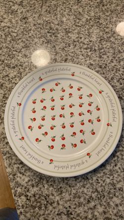 Hallmark a grateful/ Thankful Heart Plate 12 Inches