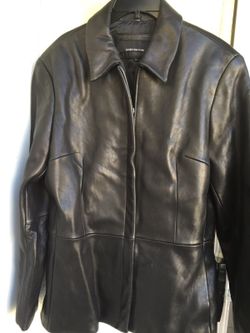 Leather jacket jones New York L