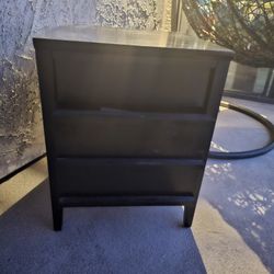 Black Solid Wood File Cabinet 