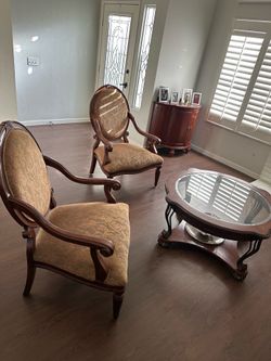 Brown living room chairs