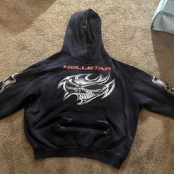 Hellstar airbrushed skull hoodie 