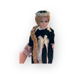 Duck House Heirloom Doll, 16" Doll "Rapunzel" Green Dress, Porcelain,  2nd Dress