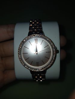 I.N.C International concept rose gold diamond watch