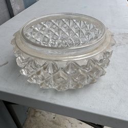 Mid-Century Modern Crystal ceiling fixture shade