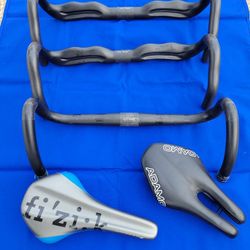 Bicycle Seat Saddle Carbon Handlebars Drop Bars