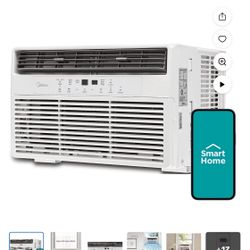 Midea 12,000 BTU Smart Window AC spaces up to 550 sq. ft., Com