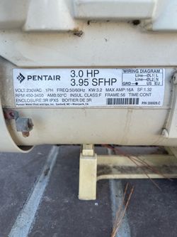 Pentair variable 3hp pool pump