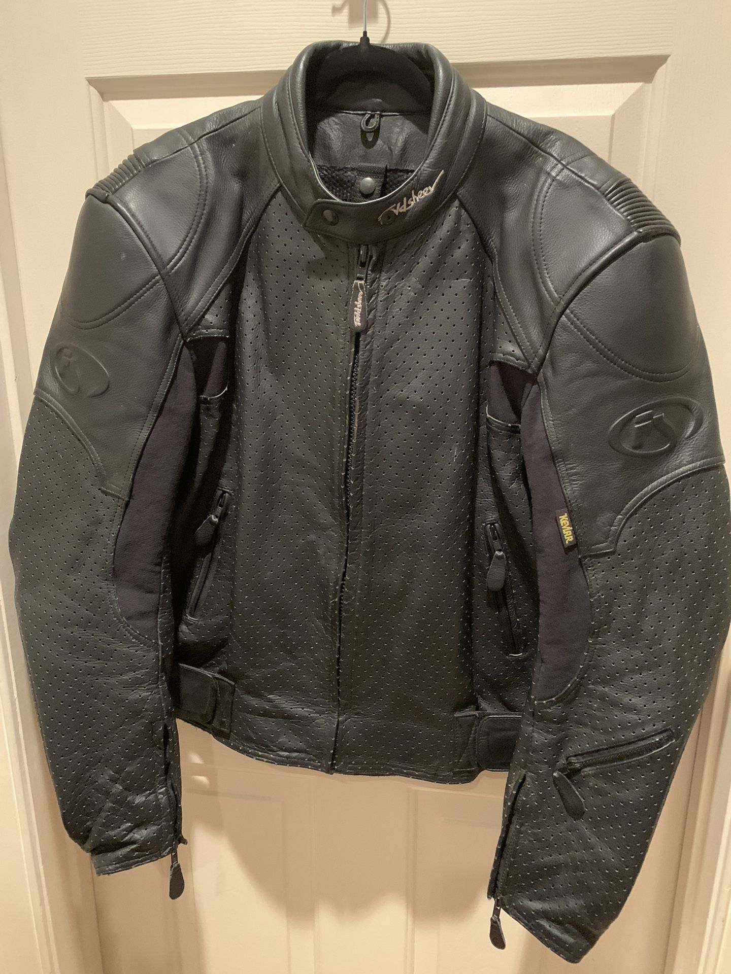 NWOT Fieldsheer Leather Motorcycle Jacket - Size 50