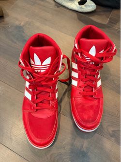 adidas Hard Court 2 Men’s High Top Lace-Up Sneakers Red/White G59666